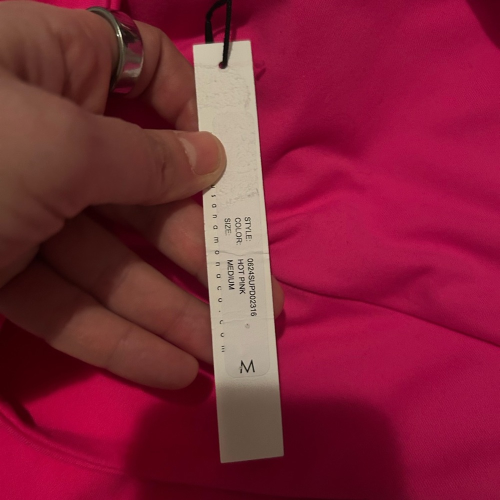 Susana Monaco Hot Pink One-Shoulder Dress - Picture 10 of 13